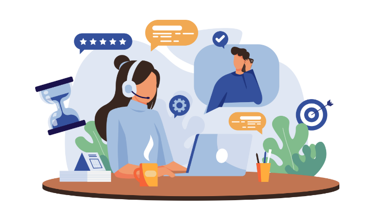 Atención al cliente en Call Center empresarial